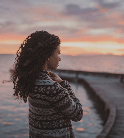 person reflecting quietly during trauma recovery
